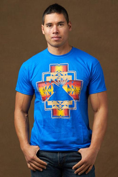 Geometric Tepee Tee, Cobalt