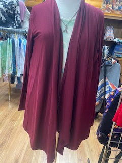 Liberty Wear Burgundy Cardigan