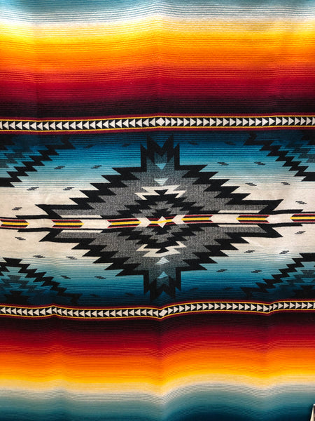 Pendleton® Jacquard Blanket Unnapped, Saltillo Sunset