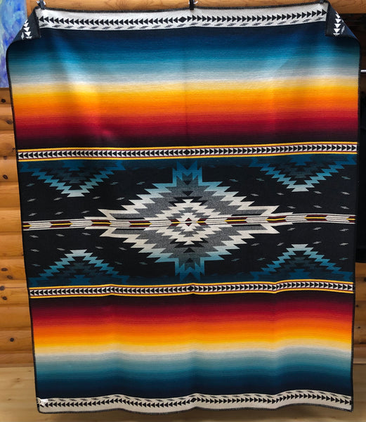 Pendleton® Jacquard Blanket Unnapped, Saltillo Sunset