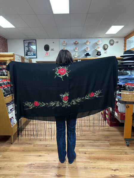 Dance Shawls Merino Wool with Embroidery