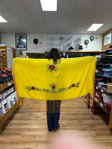 Dance Shawls Merino Wool with Embroidery