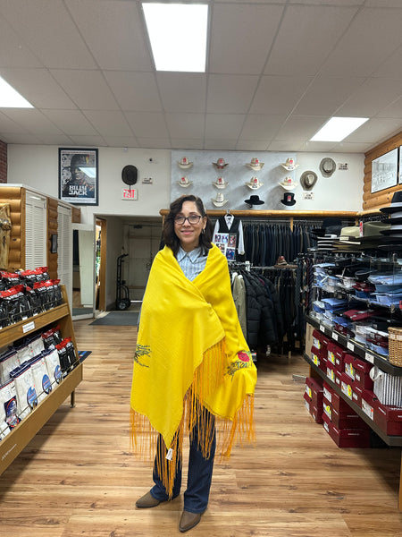 Dance Shawls Merino Wool with Embroidery