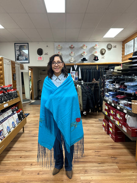 Dance Shawls Merino Wool with Embroidery