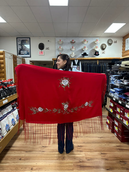Dance Shawls Merino Wool with Embroidery