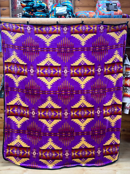 Western Trading, Extra Plush, Fleece Blanket, Queen Purple
