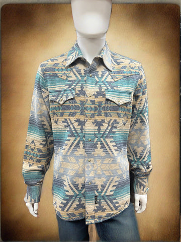 Wrangler Long Sleeve, Blue/ Bashe retro long sleeve shirt