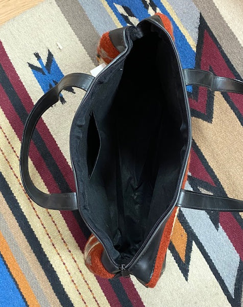 Black Leather Duffel Bag