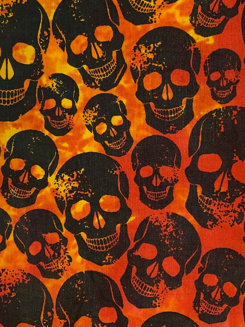 Flaming Skull Bandana