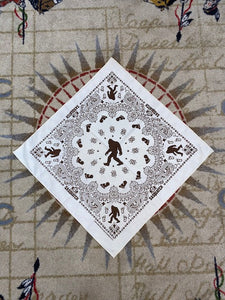 Sasquatch White/Brown Bandana