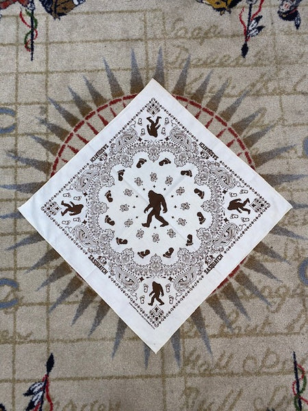 Sasquatch White/Brown Bandana