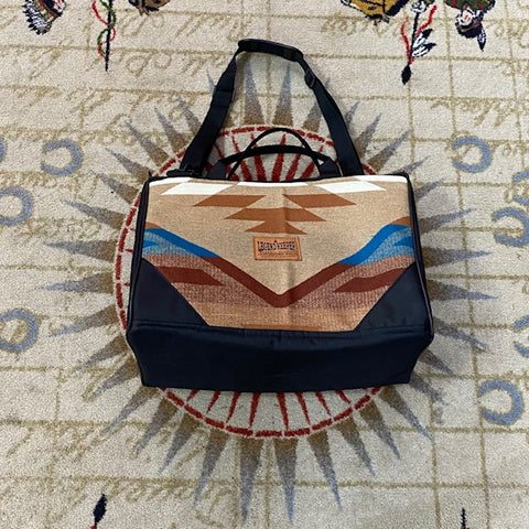 Coach Bag Made by Kraffs with Roselyn Begay Basket Weaver Pendleton Fabric
