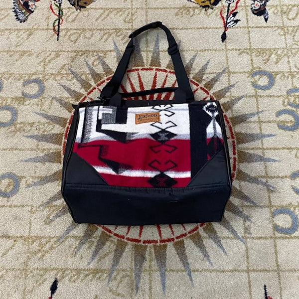 Coach Bag Made by Kraffs with Burgundy Storm Pendleton Fabric
