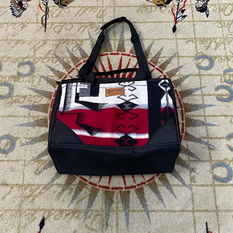 Coach Bag Made by Kraffs with Burgundy Storm Pendleton Fabric