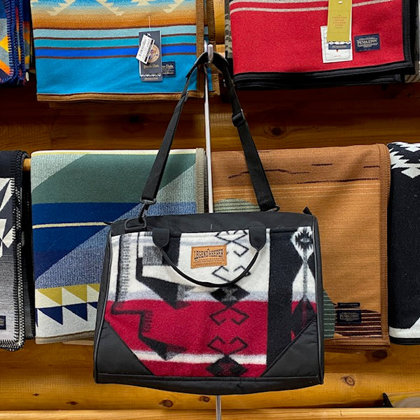 Coach Bag Made by Kraffs with Burgundy Storm Pendleton Fabric
