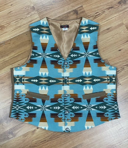 Kraffs Wool Vest, Tucson Aqua