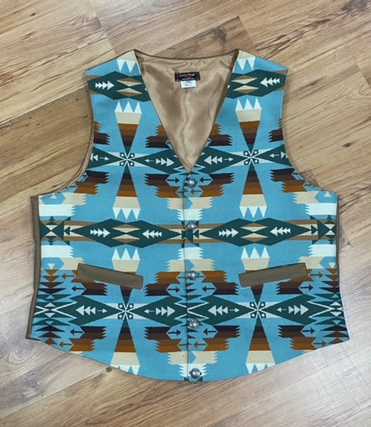 Kraffs Wool Vest, Tucson Aqua