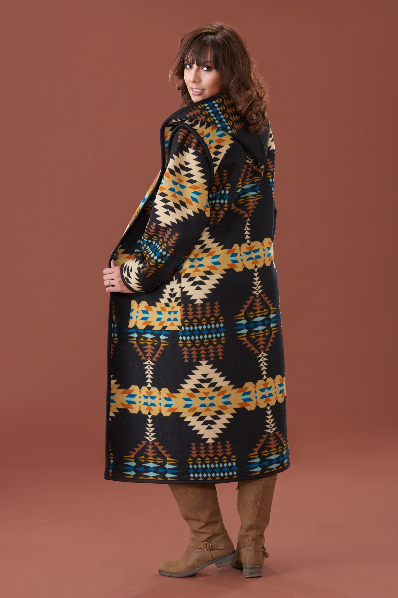 Long Wool Coat - Multi-color