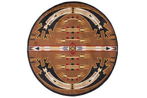 American Dakota, Horse Thieves Round Rug