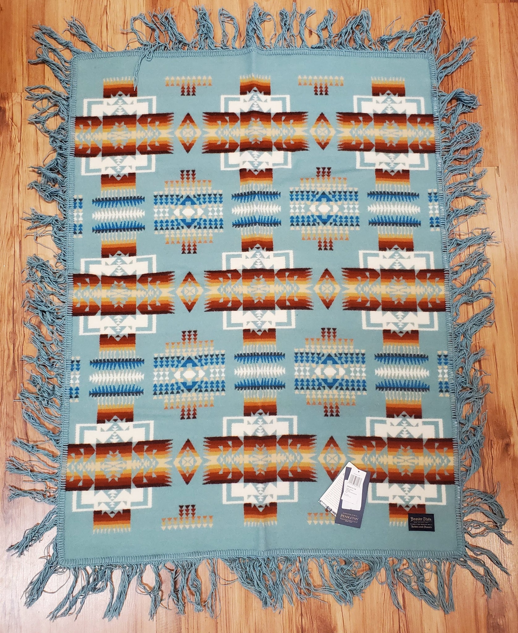 Pendleton® Chief Joseph Baby Blanket Shawl Collection, Aqua
