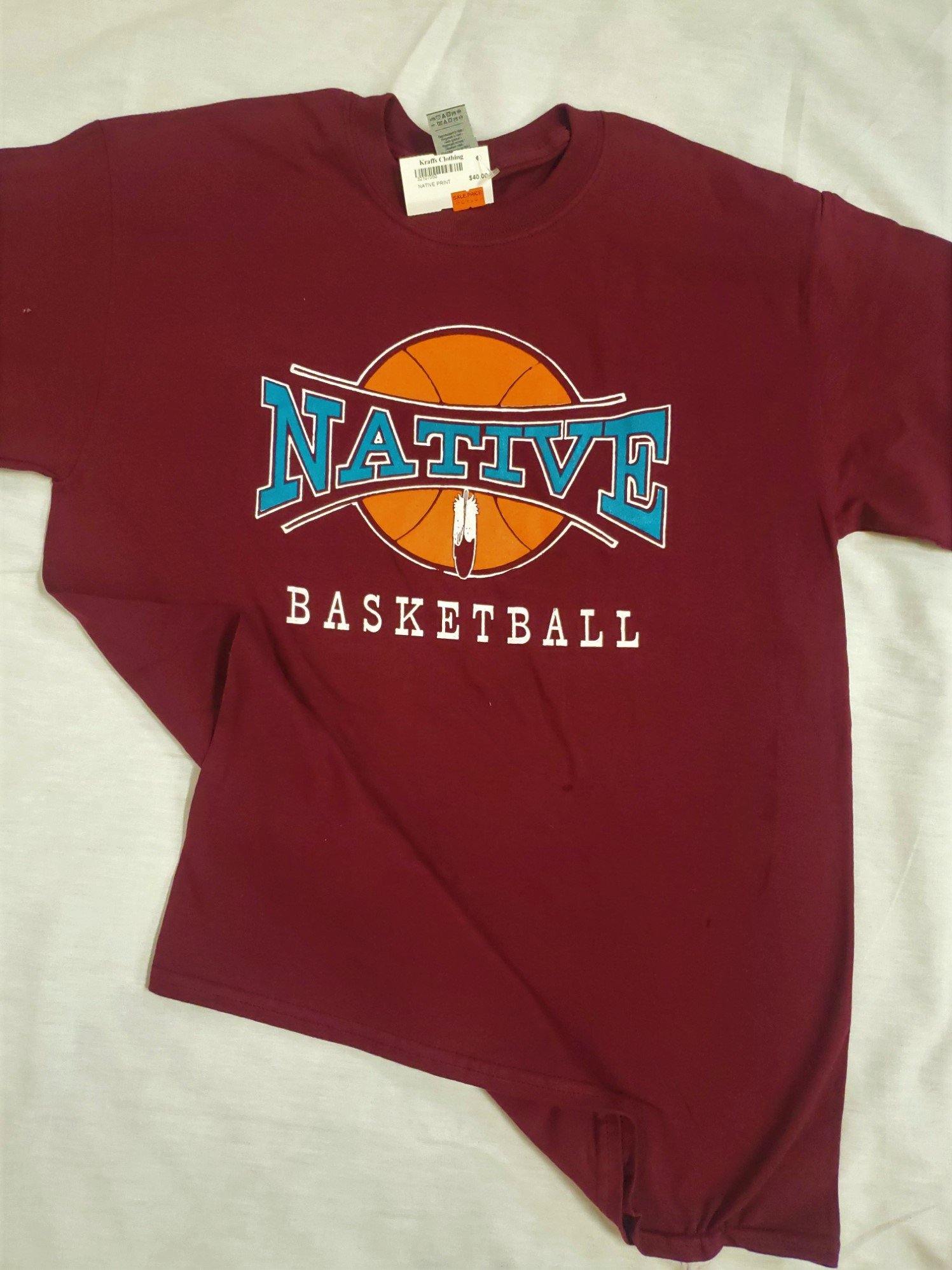 Adult Basketball Tee, Maroon - Kraffs Clothing