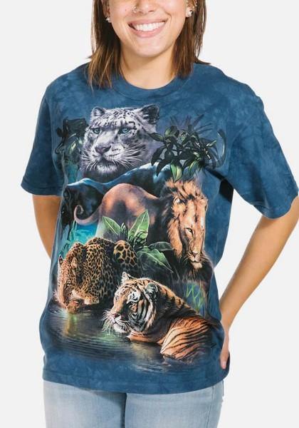 The Mountain Unisex Tee, Big Jungle Cats - Kraffs Clothing