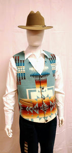 Kraffs Wool Vest, Chief Joseph Aqua