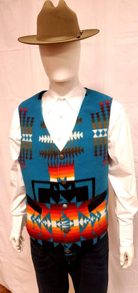 Kraffs Wool Vest, Chief Joseph Turquoise