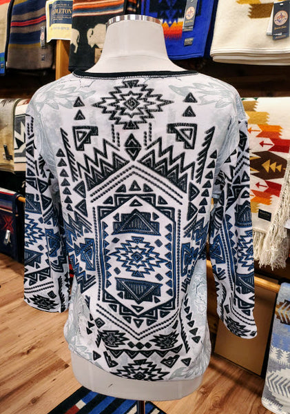 Women's 3/4 Sleeve 100% Cotton Tshirt, Cactus Bay, Austin