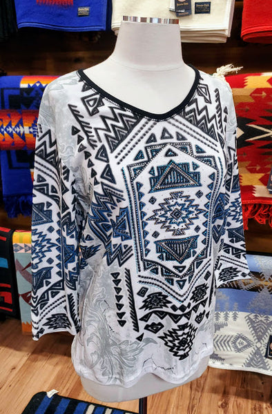 Women's 3/4 Sleeve 100% Cotton Tshirt, Cactus Bay, Austin