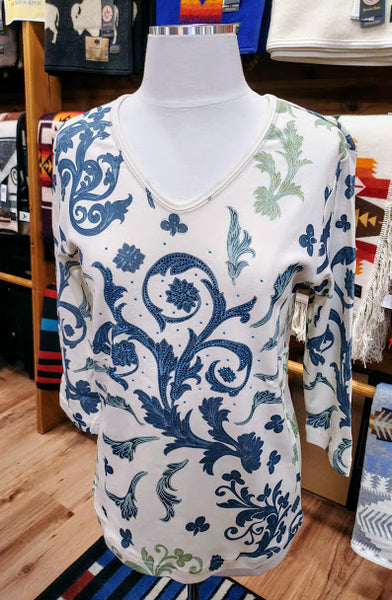 Women's 3/4 Sleeve 100% Cotton Tshirt, Cactus Bay, Lauren