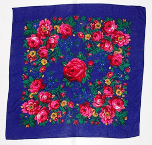 Floral Dance Scarf, Royal