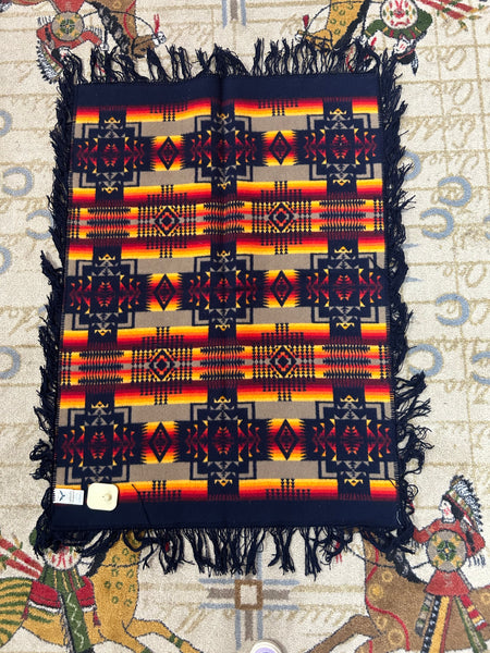 Pendleton® Chief Joseph Indigo Fringe Crib Shawl