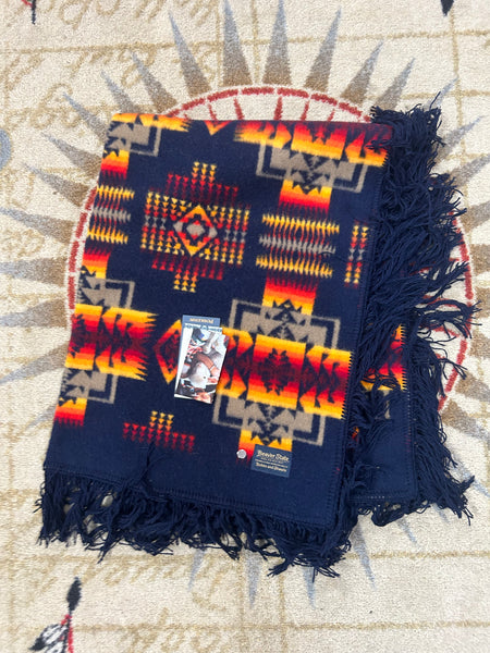 Pendleton® Chief Joseph Indigo Fringe Crib Shawl