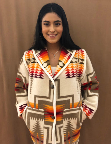 Kraff's Reversible Car Coat, Harding Ivory - Kraffs Clothing