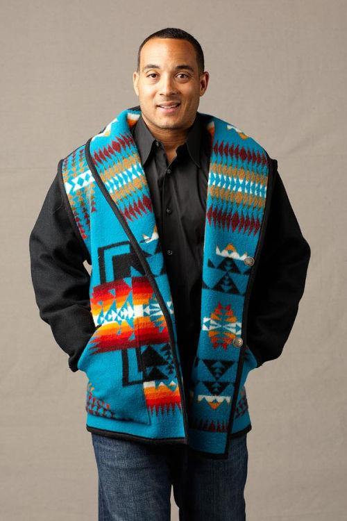 Kraff's Reversible Car Coat, Chief Joseph Turquoise_1