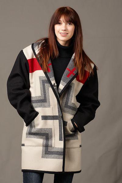 Reversible wool hotsell car coat