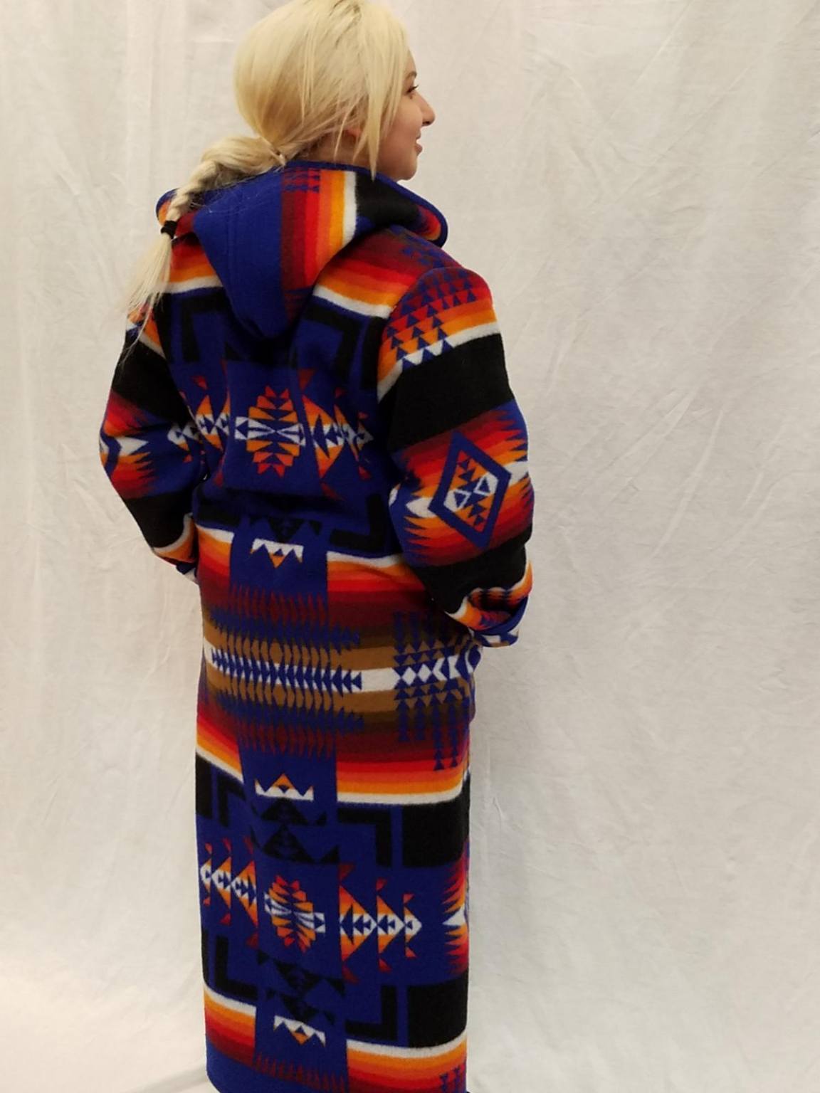 【ENOF】wool rever half coat LongwoolcoatChiefJosephSapphir