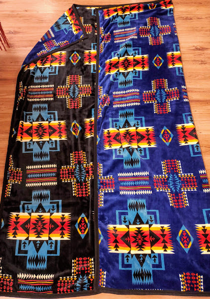 Western Trading Fleece Blanket Midnight Blue