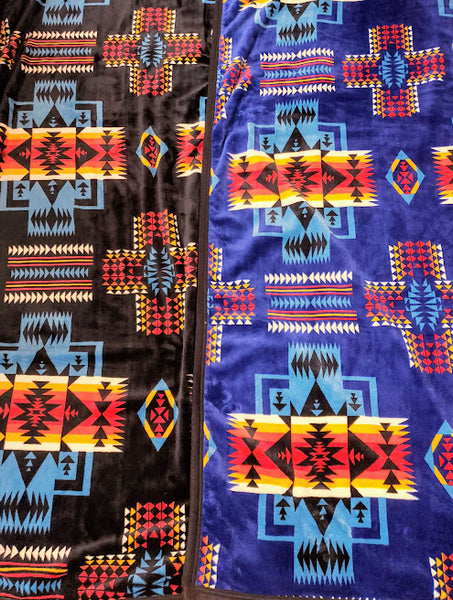 Western Trading Fleece Blanket Midnight Blue