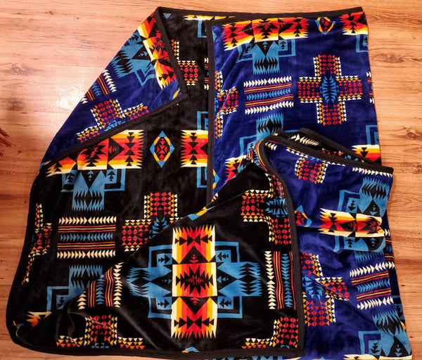 Western Trading Fleece Blanket Midnight Blue