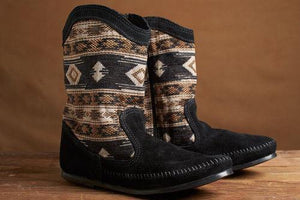 Minnetonka Moccasin, Baja Boot, Black