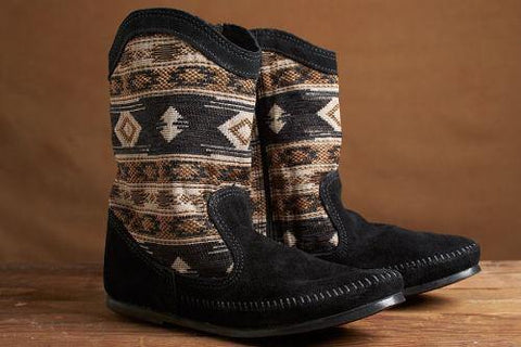 Minnetonka Moccasin, Baja Boot, Black