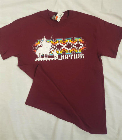 Adult Native Skittles Tee, Maroon - Kraffs Clothing