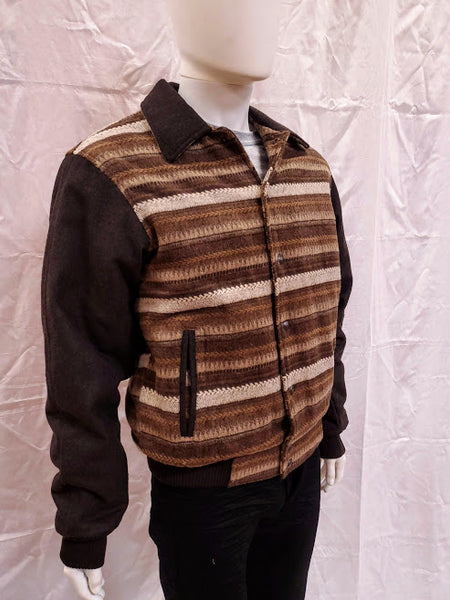 Navajo Blanket Brown Multi Color Bomber Jacket. Men's Bomber Jacket. Men's Navajo Blanket Bomber Jacket. Men's Jacket On Sale.