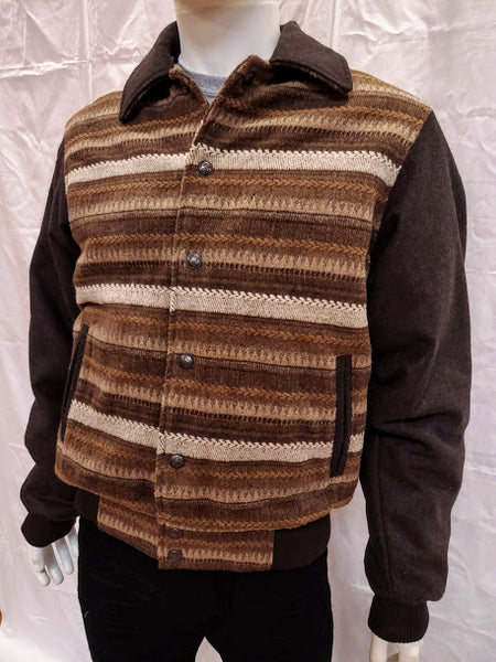 Navajo Blanket Brown Multi Color Bomber Jacket. Men's Bomber Jacket. Men's Navajo Blanket Bomber Jacket. Men's Jacket On Sale.