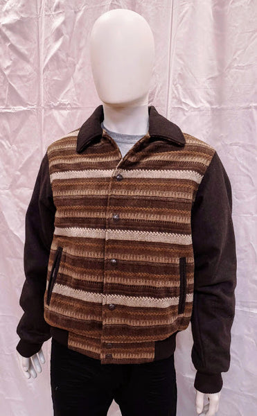 Navajo Blanket Brown Multi Color Bomber Jacket. Men's Bomber Jacket. Men's Navajo Blanket Bomber Jacket. Men's Jacket On Sale.