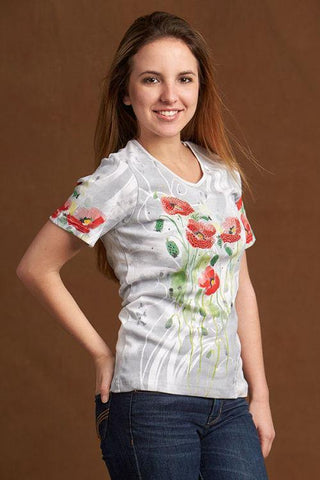 Poppy Field Women's T-Shirt by Cactus Bay