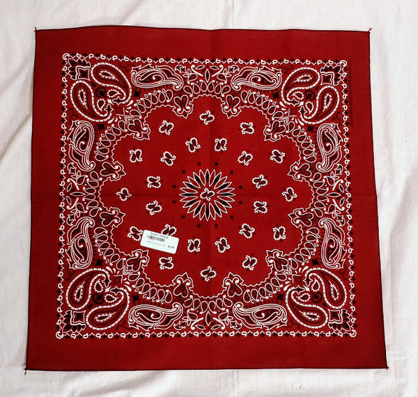 Burgundy paisley bandana