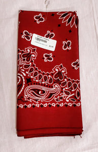 Burgundy paisley bandana
